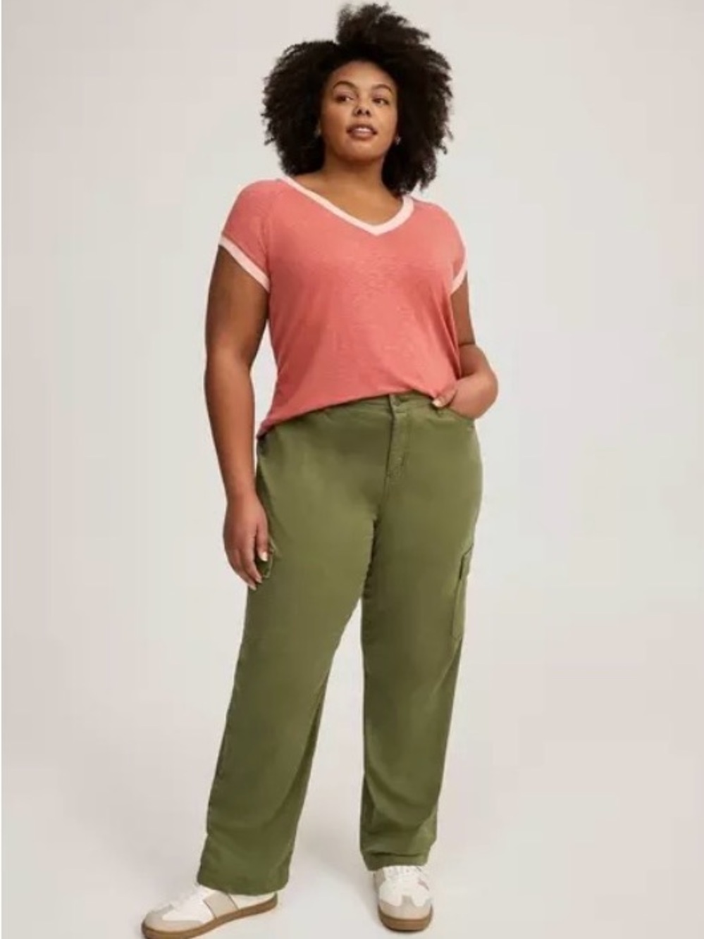 NWT Torrid Olive Straight Cargo High-Rise Pants